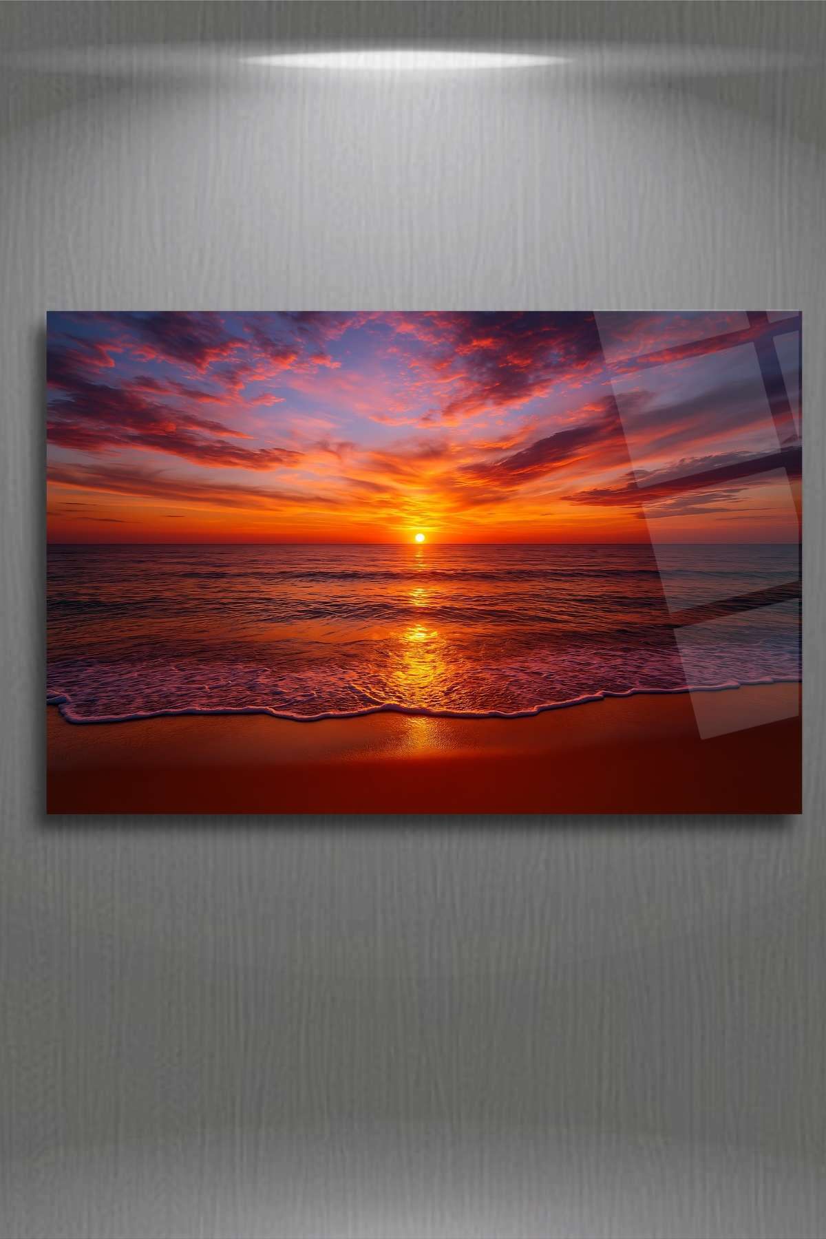 Günbatımı Deniz Manzarası Cam Tablo 364 - 30 x 45