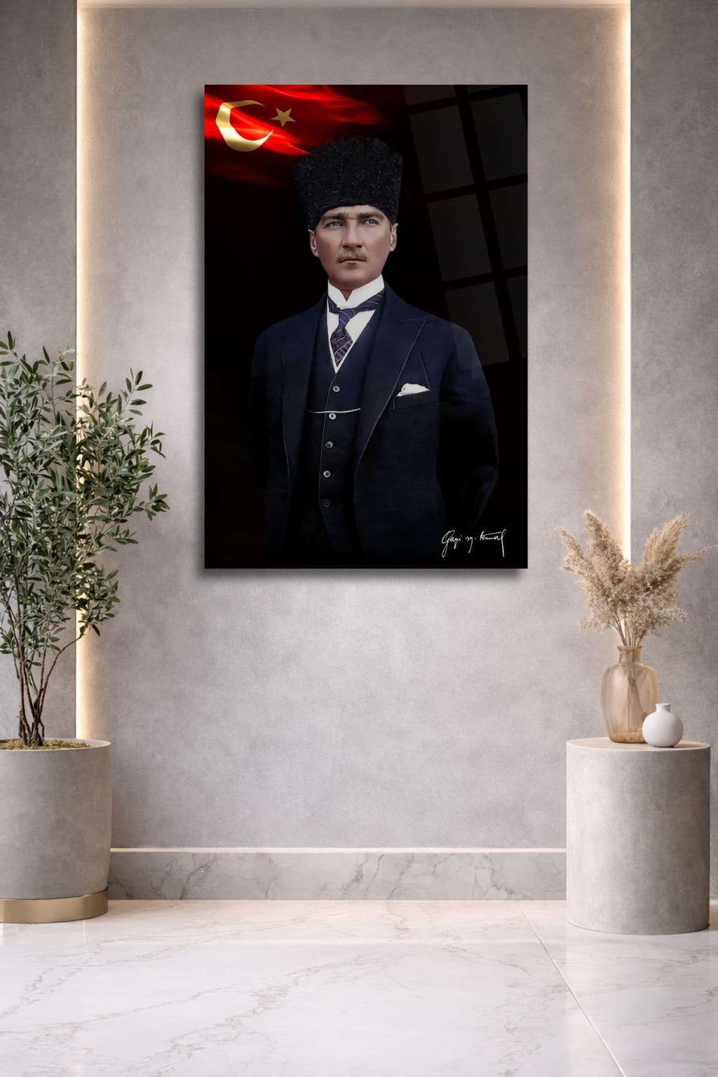 Atatürk Cam Tablo 104 - 60 x 90