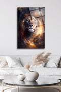 Aslan Tablosu, Yüksek Çözünürlüklü Cam Tablo 184 - 30 x 45