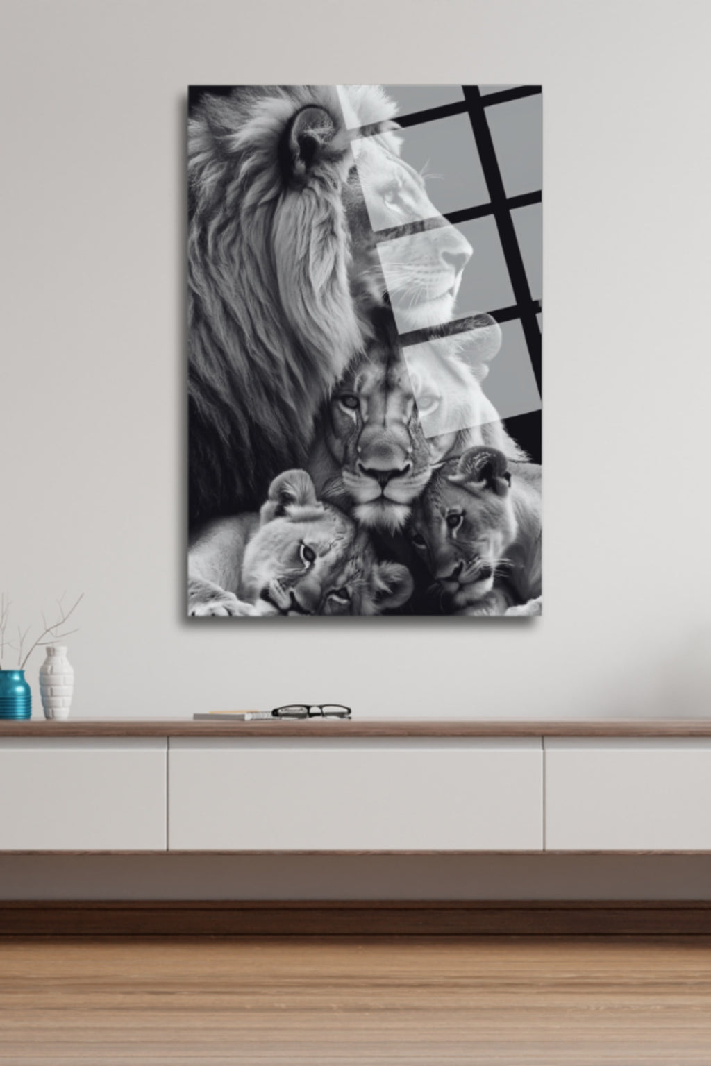 Aslan Ailesi, Lion Family Cam Tablo 201 - 60 x 90