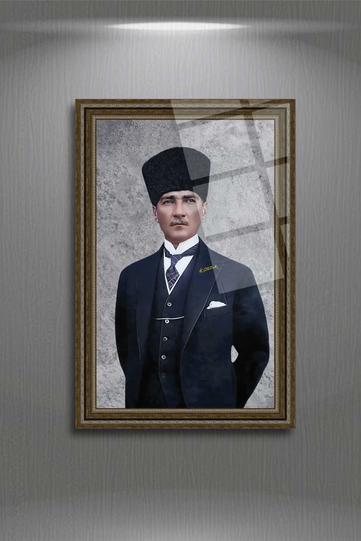 Mustafa Kemal Atatürk Cam Tablo HMDS0216