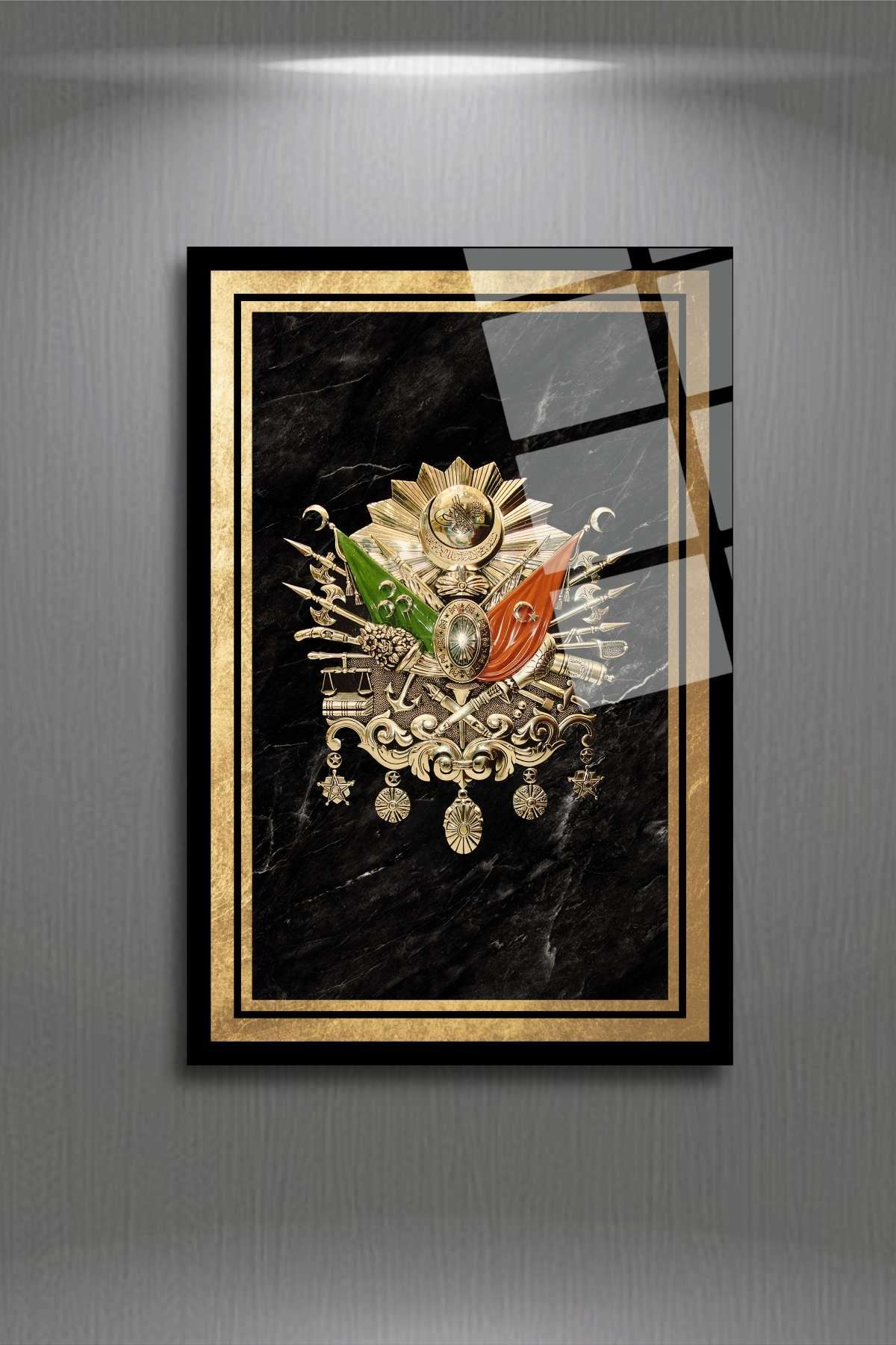 Osmanlı Tuğrası Cam Tablo 361 - 30 x 45