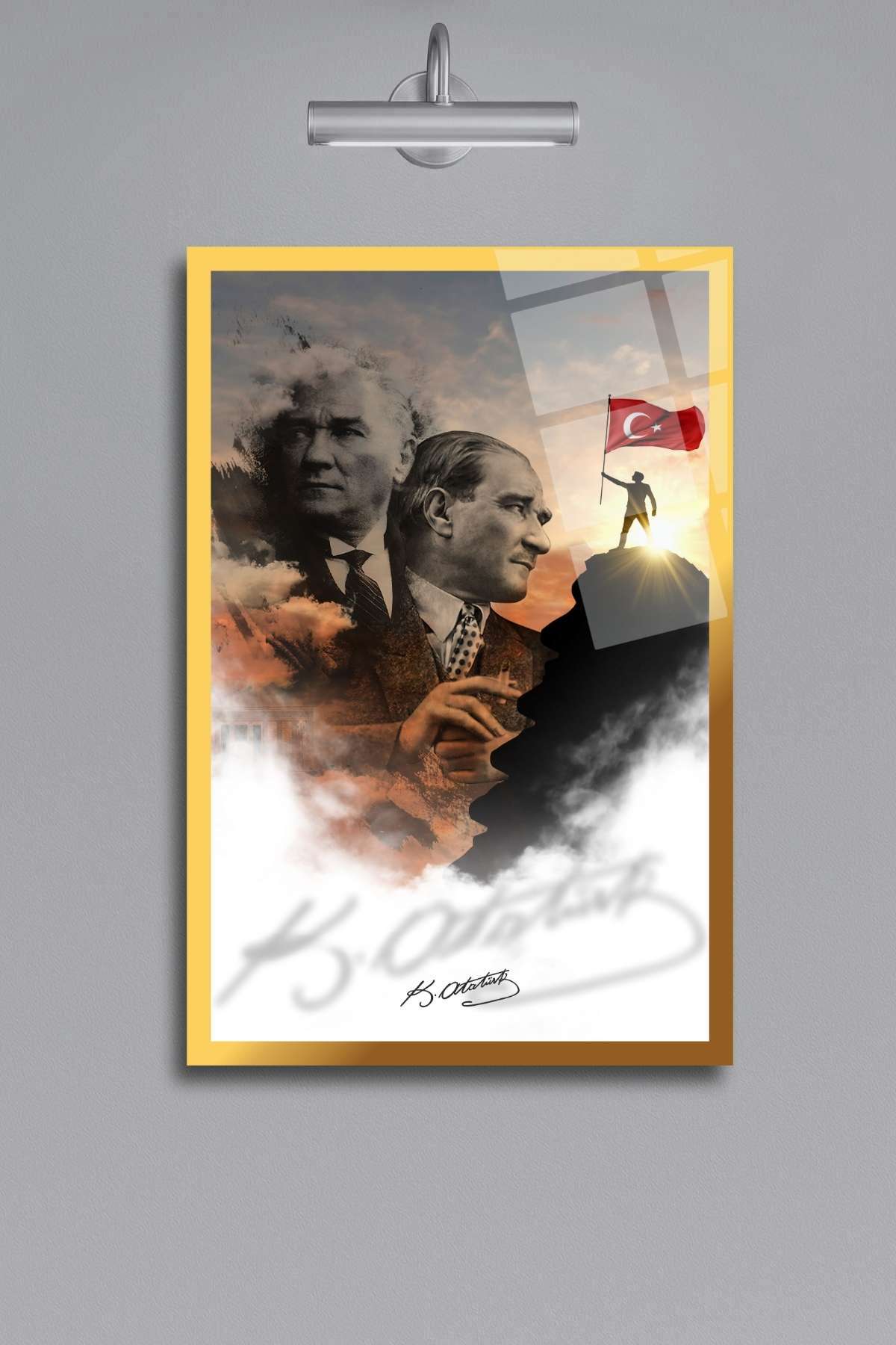 Mustafa Kemal Atatürk Cam Tablo HMDS0452