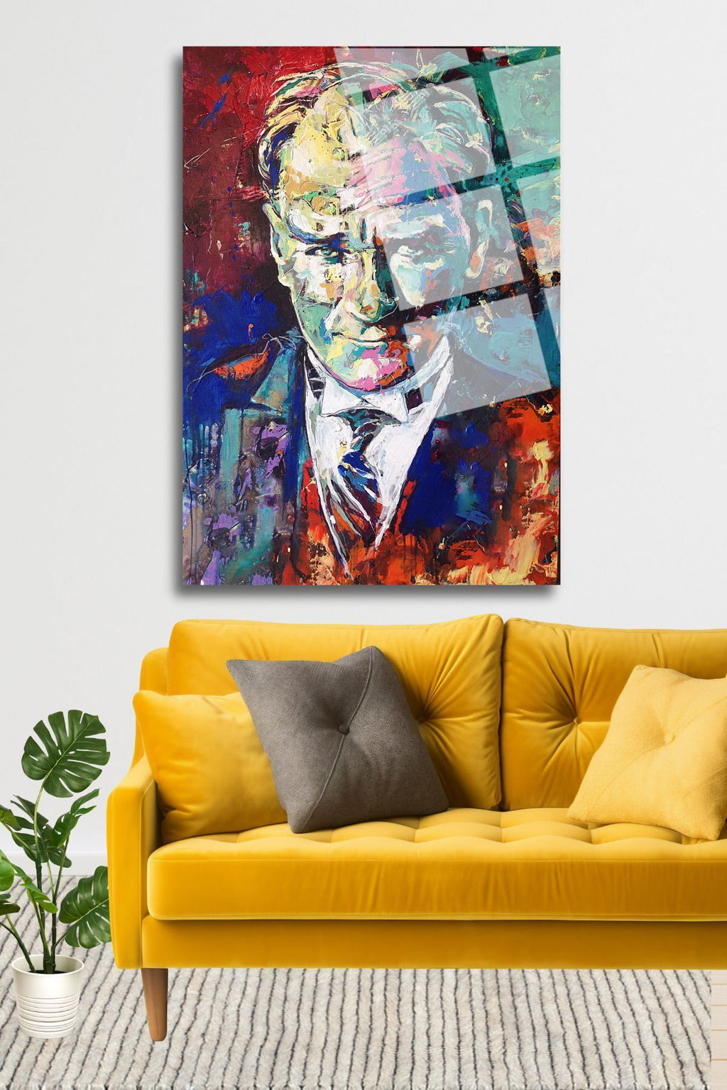 Atatürk Cam Tablo 35 - 45 x 65