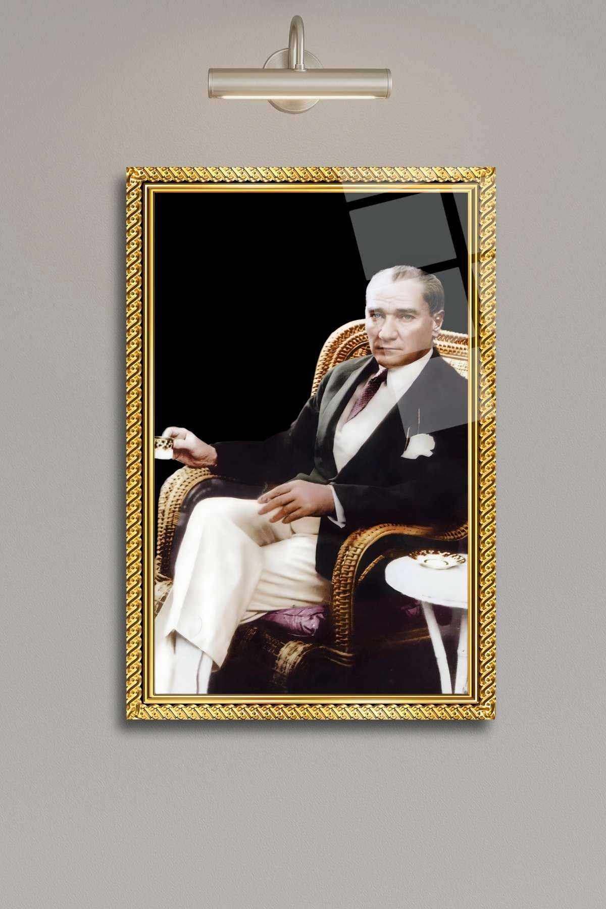 Mustafa Kemal Atatürk Cam Tablosu 320 - 30 x 45