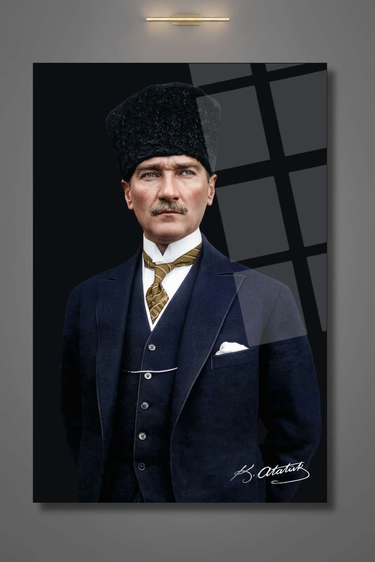 Atatürk Tablosu, Cam Tablo 481 - 30 x 45