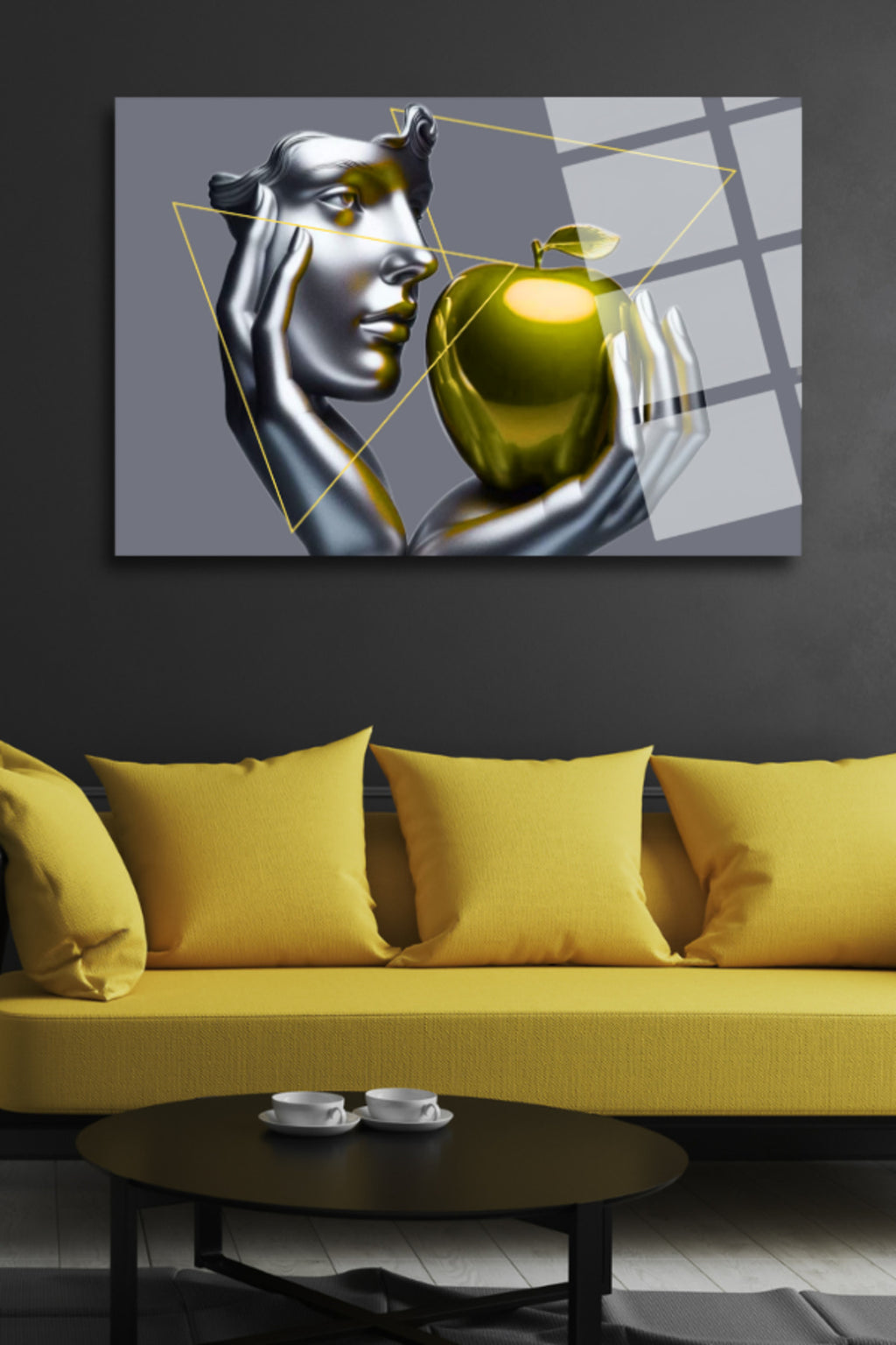 Altın Elma, Golden Apple, Kırılmaya Dayanıklı Cam Tablo 214 - 45 x 65