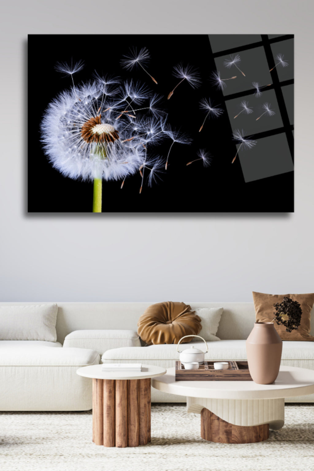 Karahindiba Çiçeği, Cam Tablo 181 - 45 x 65