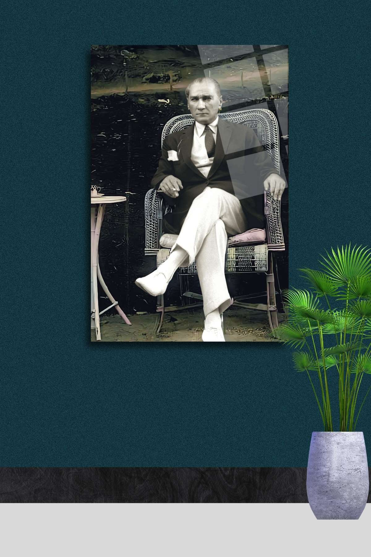 Mustafa Kemal Atatürk Cam Tablo HMDS0377