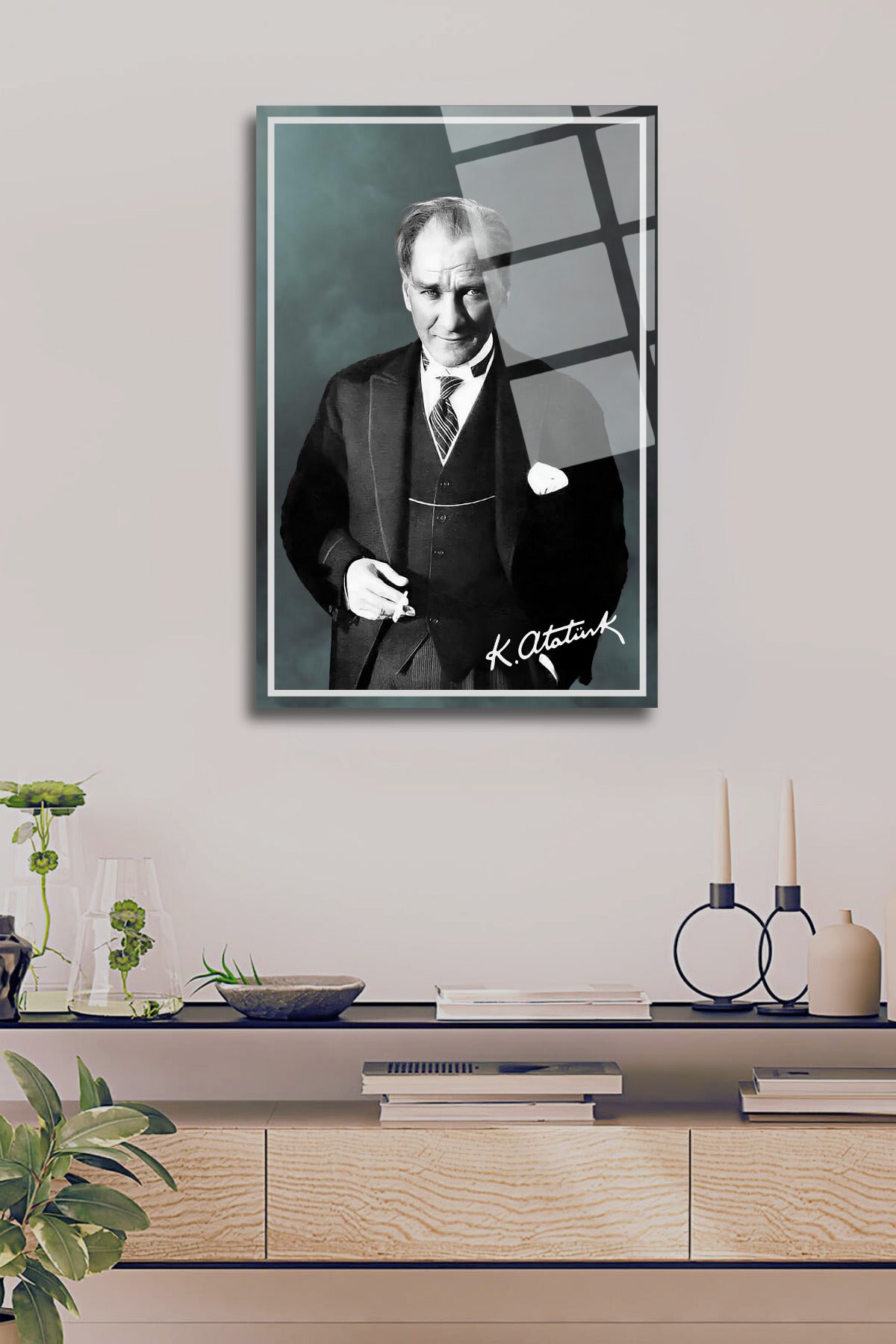 Atatürk Cam Tablo 111 - 45 x 65