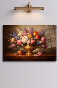 Altın Vazoda Çiçekler Cam Tablo 462 - 30 x 45