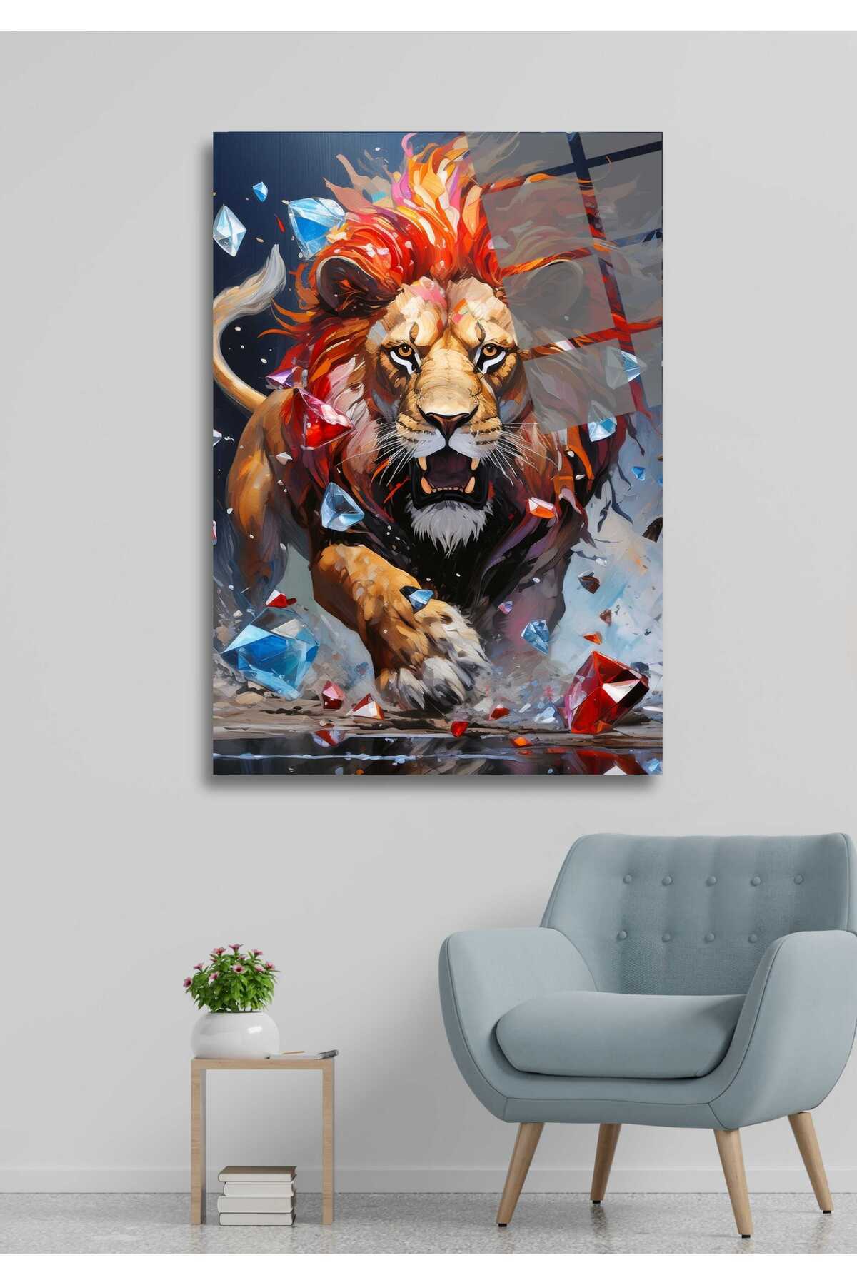 Aslan Cam Tablo 76 - 45 x 65