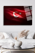Türk Bayrağı Cam Tablo 115 - 30 x 45