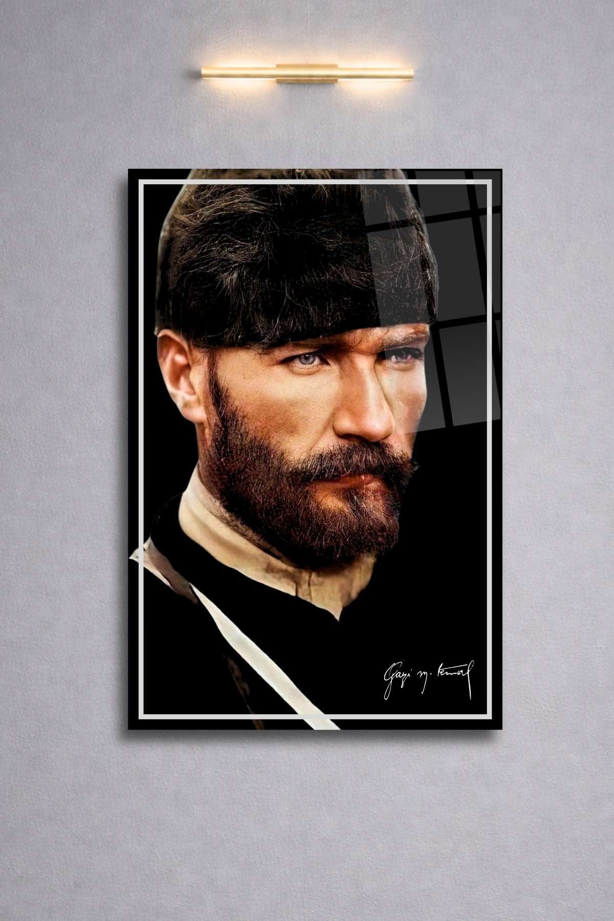 Mustafa Kemal Atatürk Cam Tablo 198 - 30 x 45
