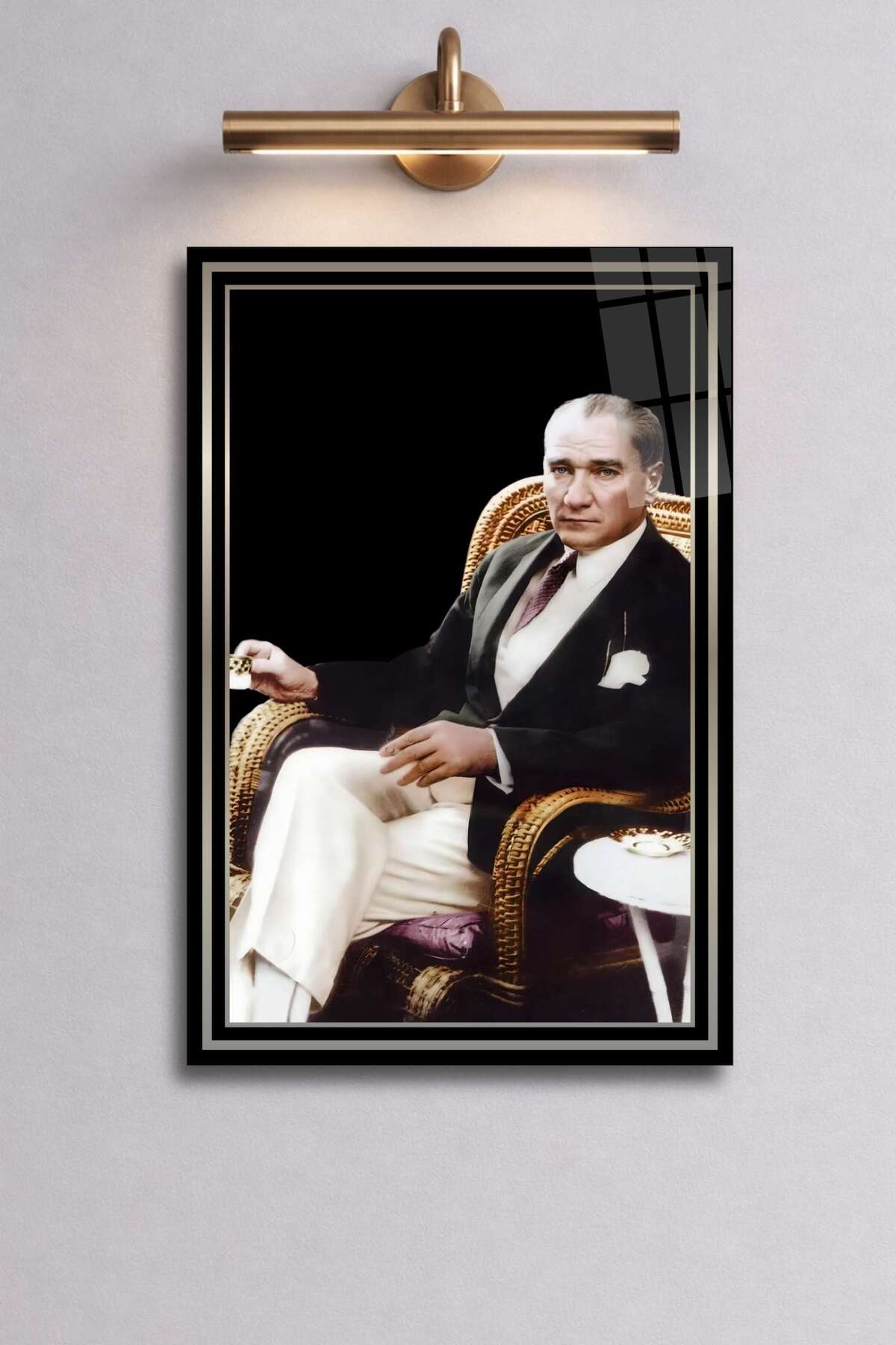 Mustafa Kemal Atatürk Cam Tablo HMDS0465
