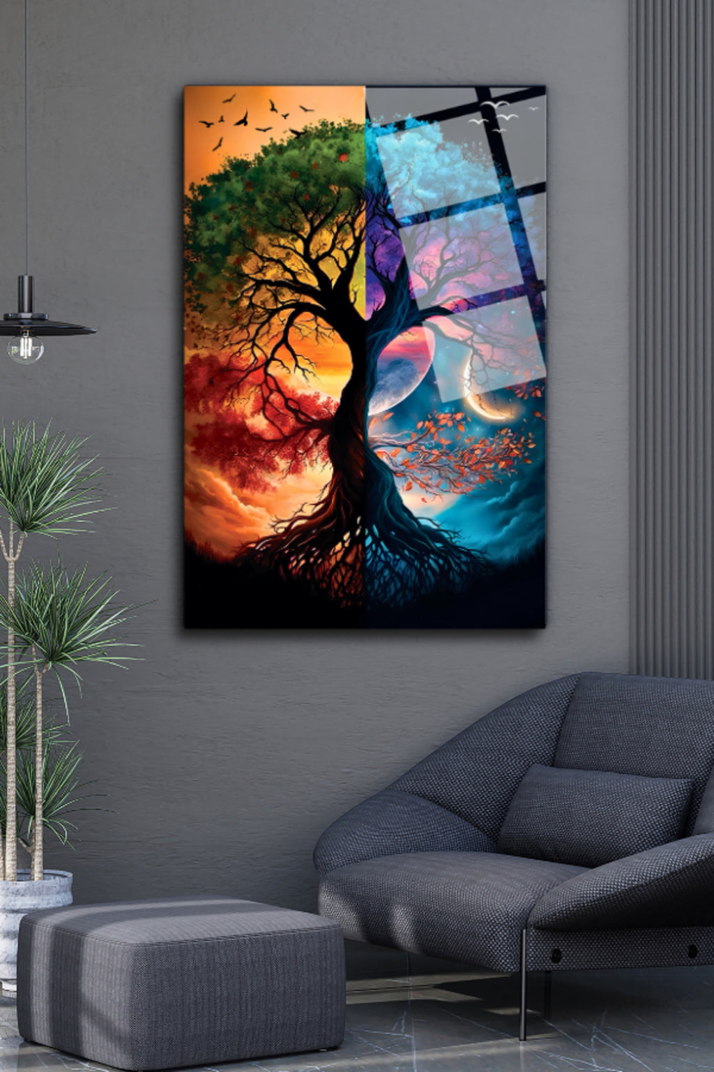 Hayat Ağacı Cam Tablo 29 - 60 x 90