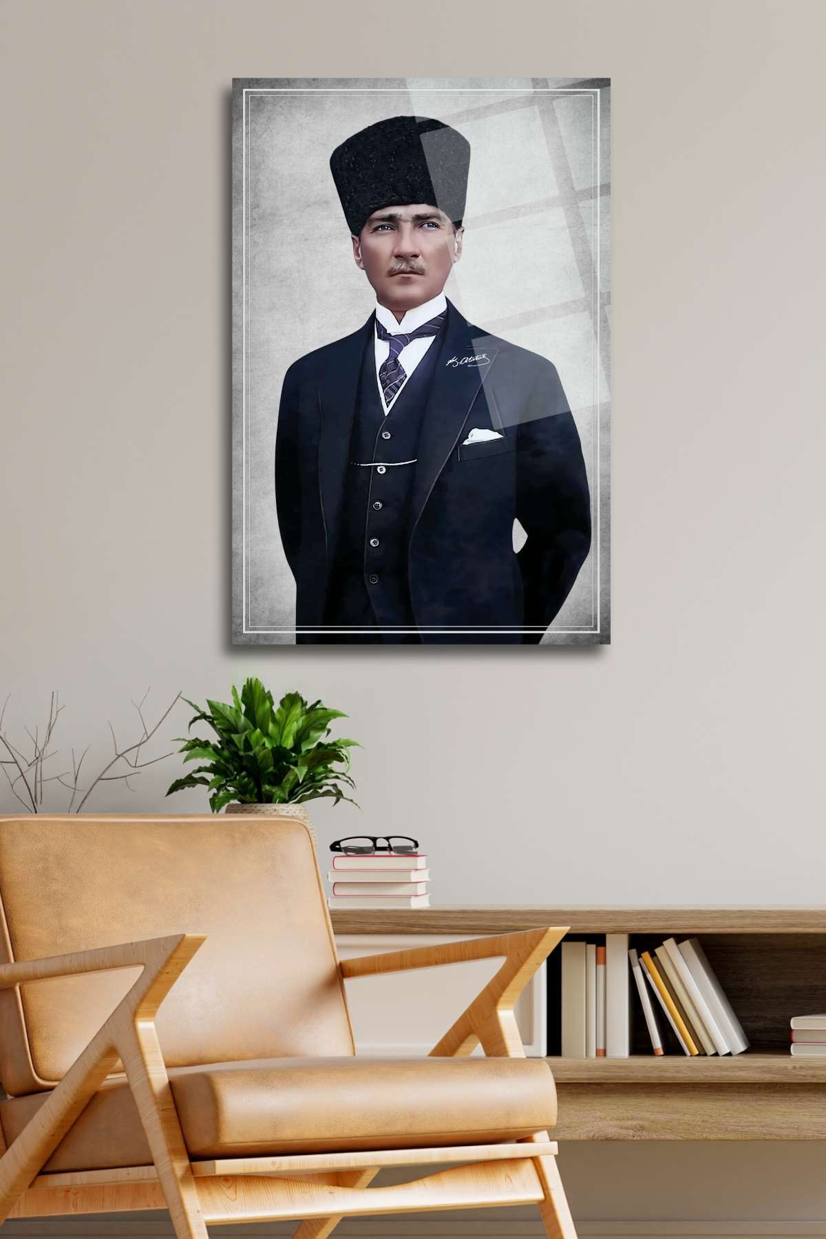 Atatürk Cam Tablo 376 - 45 x 65