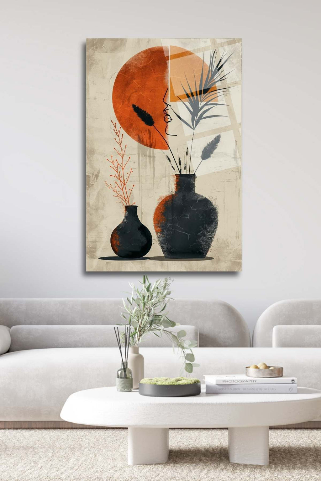 Bohem Tarzı Cam Tablo 245 - 45 x 65