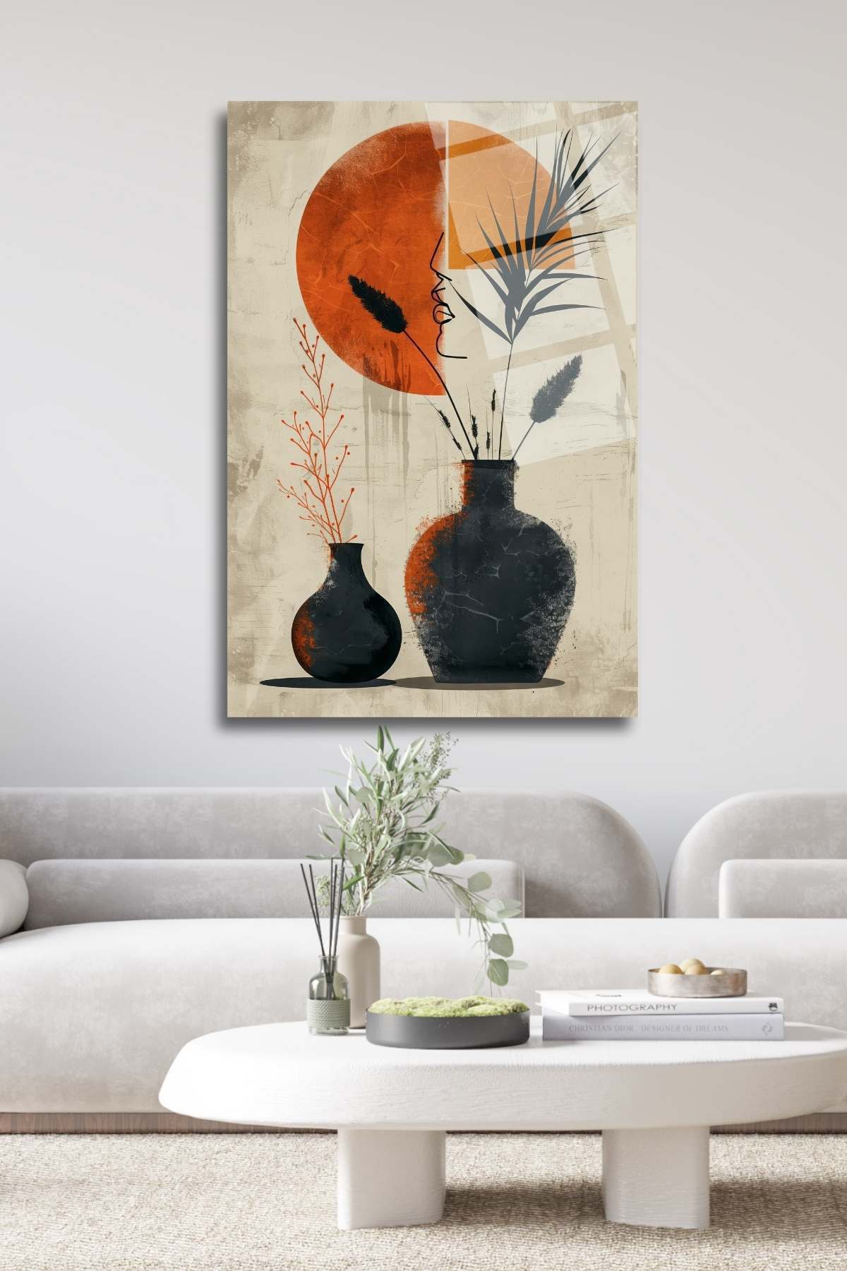 Bohem Tarzı Cam Tablo 245 - 45 x 65