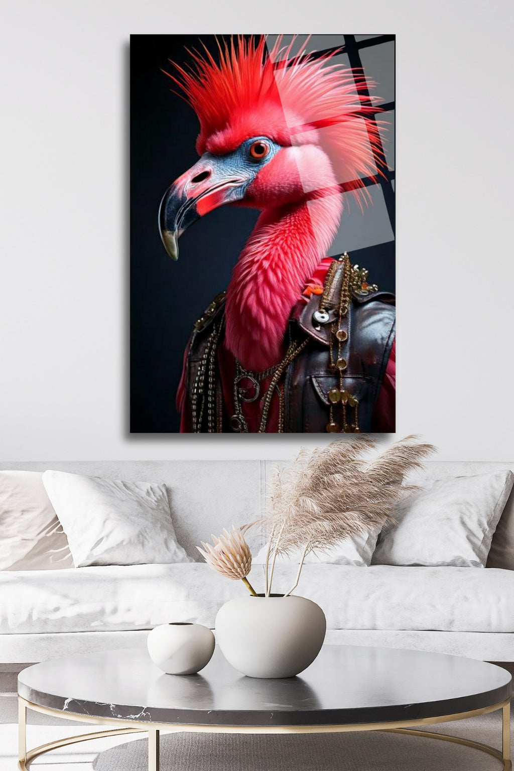 Punk Rock Flamingo Cam Tablo 116 - 30 x 45