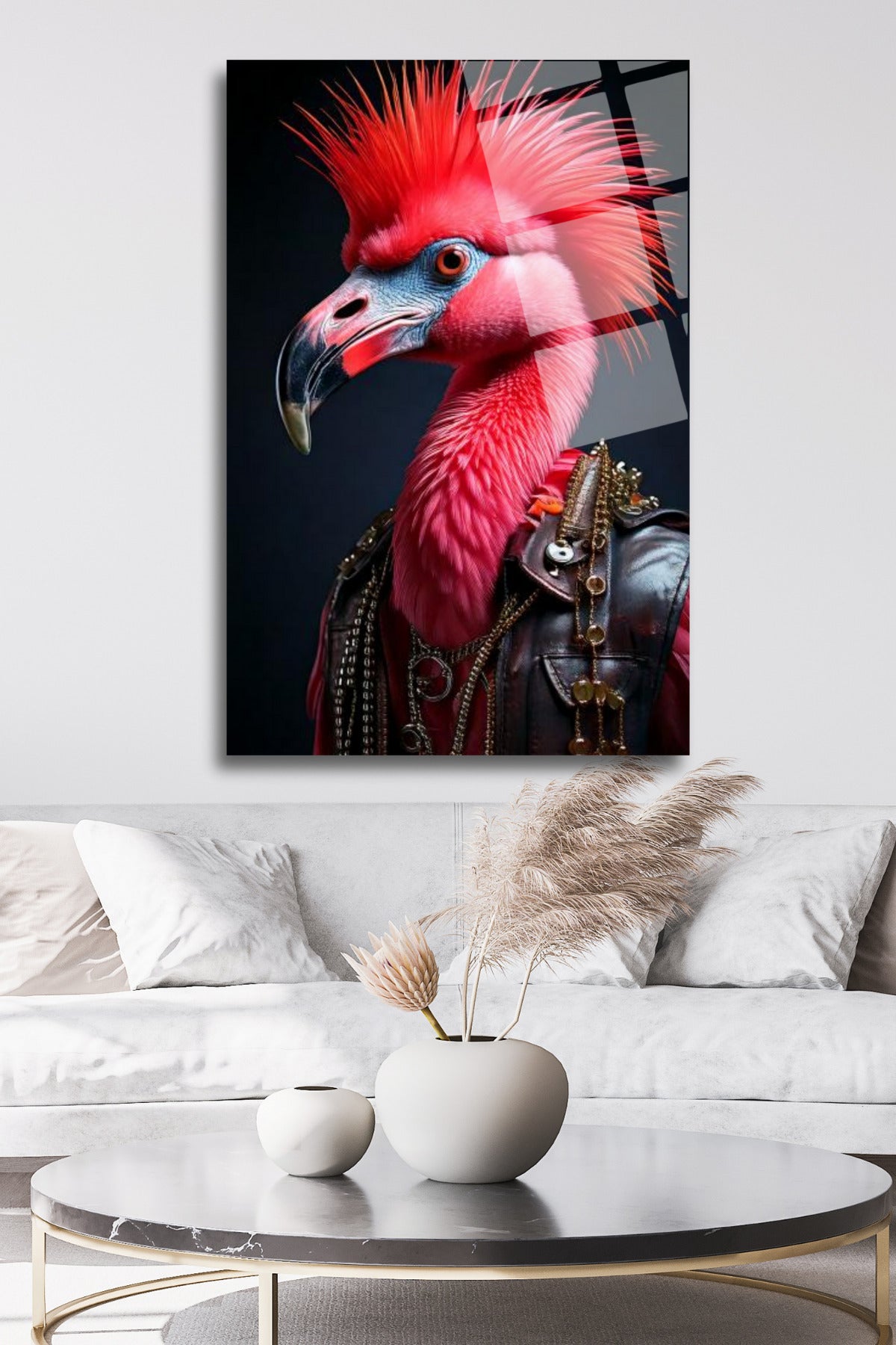 Punk Rock Flamingo Cam Tablo 116 - 30 x 45