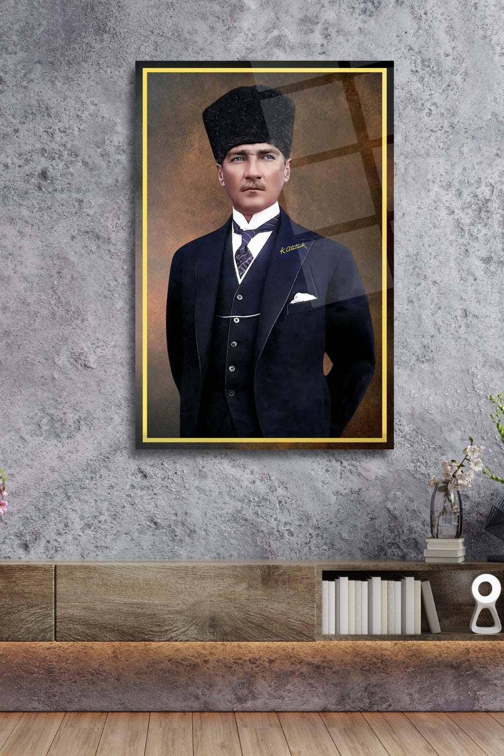 Atatürk Cam Tablo 101 - 45 x 65