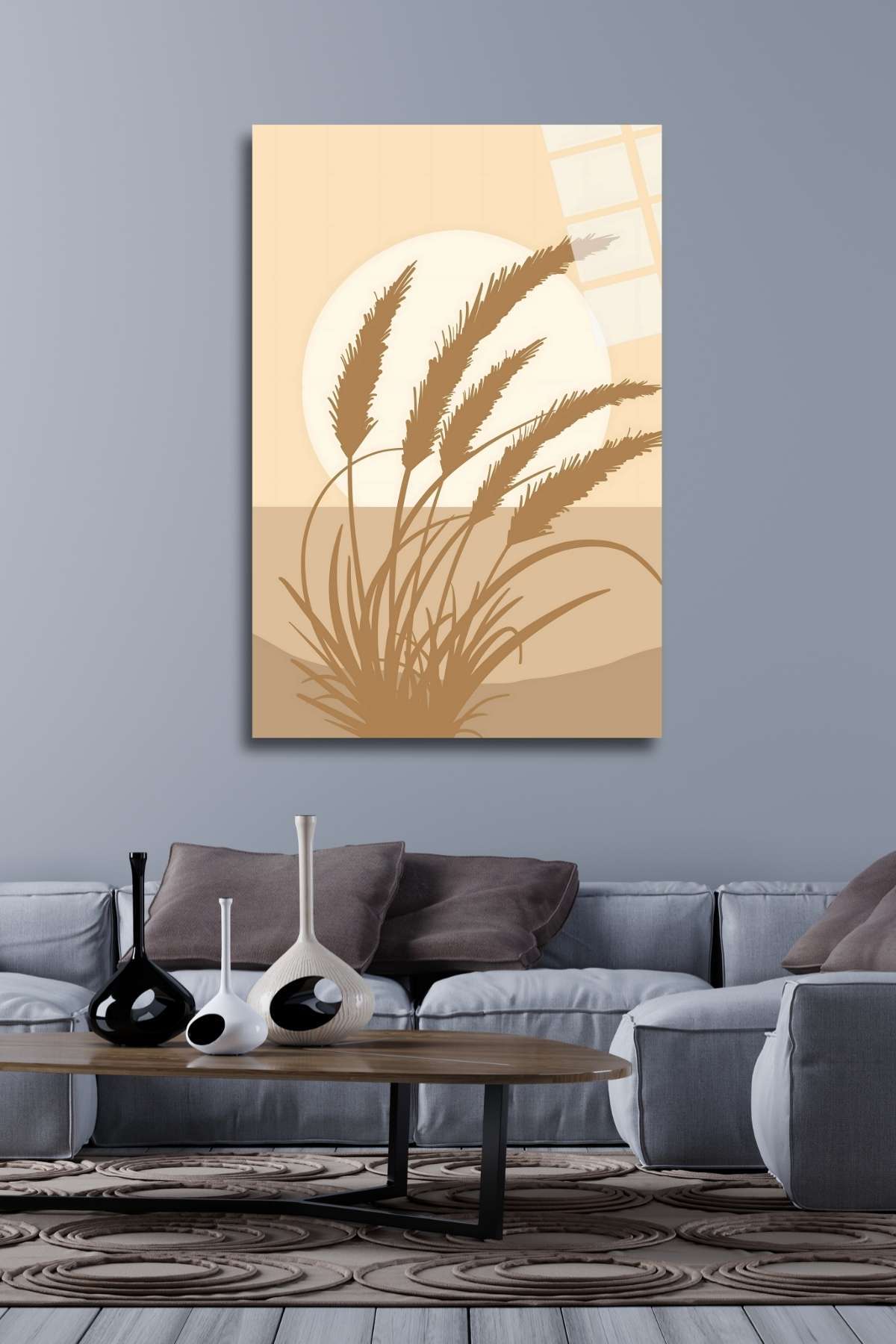 Bohem Tarzı Cam Tablo 357 - 60 x 90