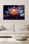 Lotus Çiçeği Cam Tablo 105 - 30 x 45