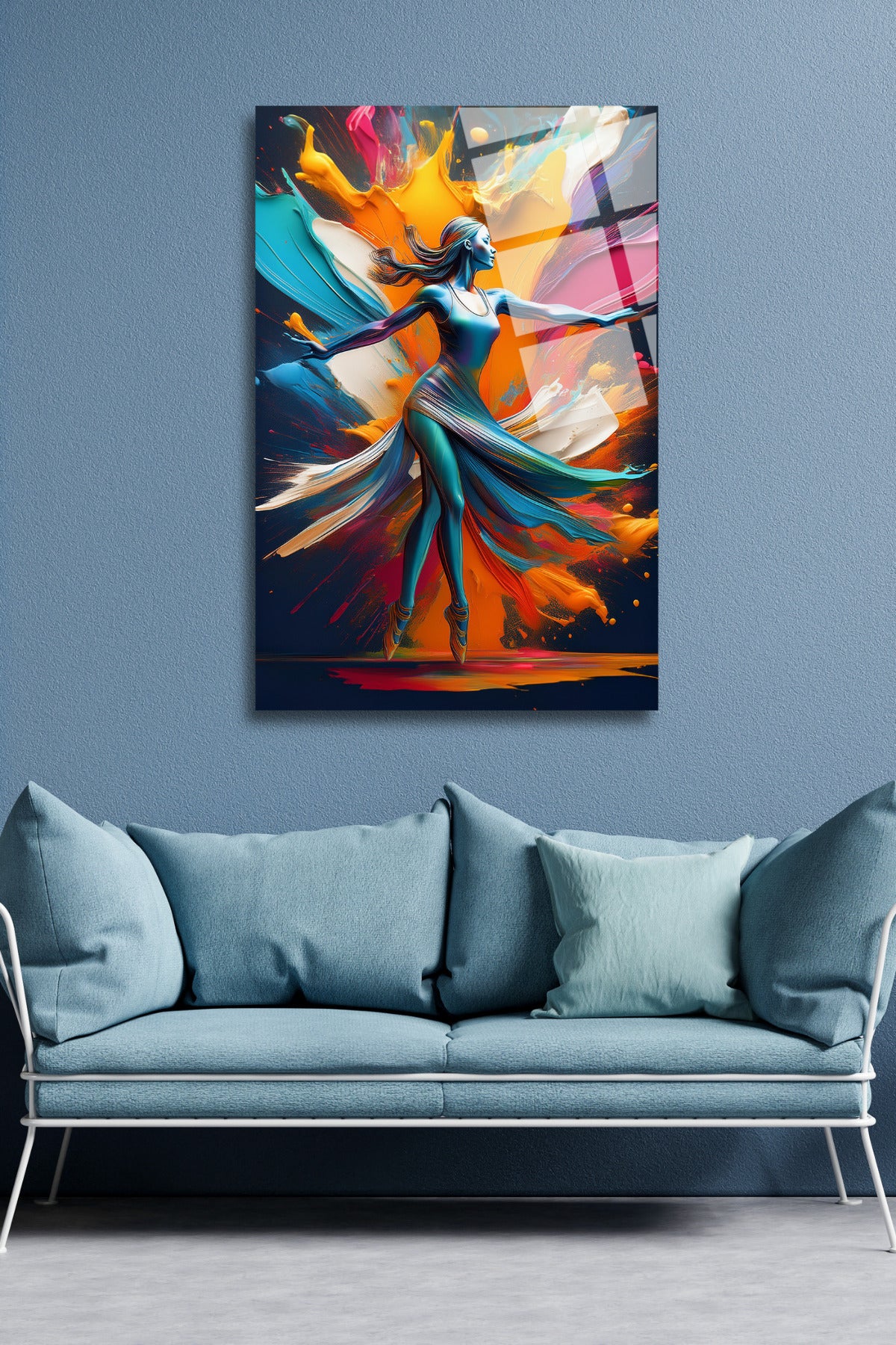 Dans Eden Kadın Cam Tablo 91 - 60 x 90