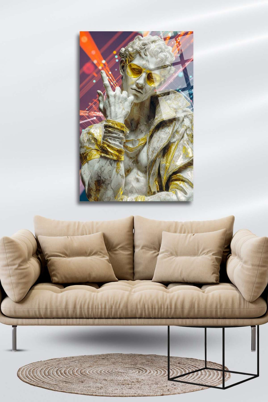 Moda İkonu , Heykel, Cool Style, Kırılmaya Dayanıklı Cam Tablo 332 - 45 x 65
