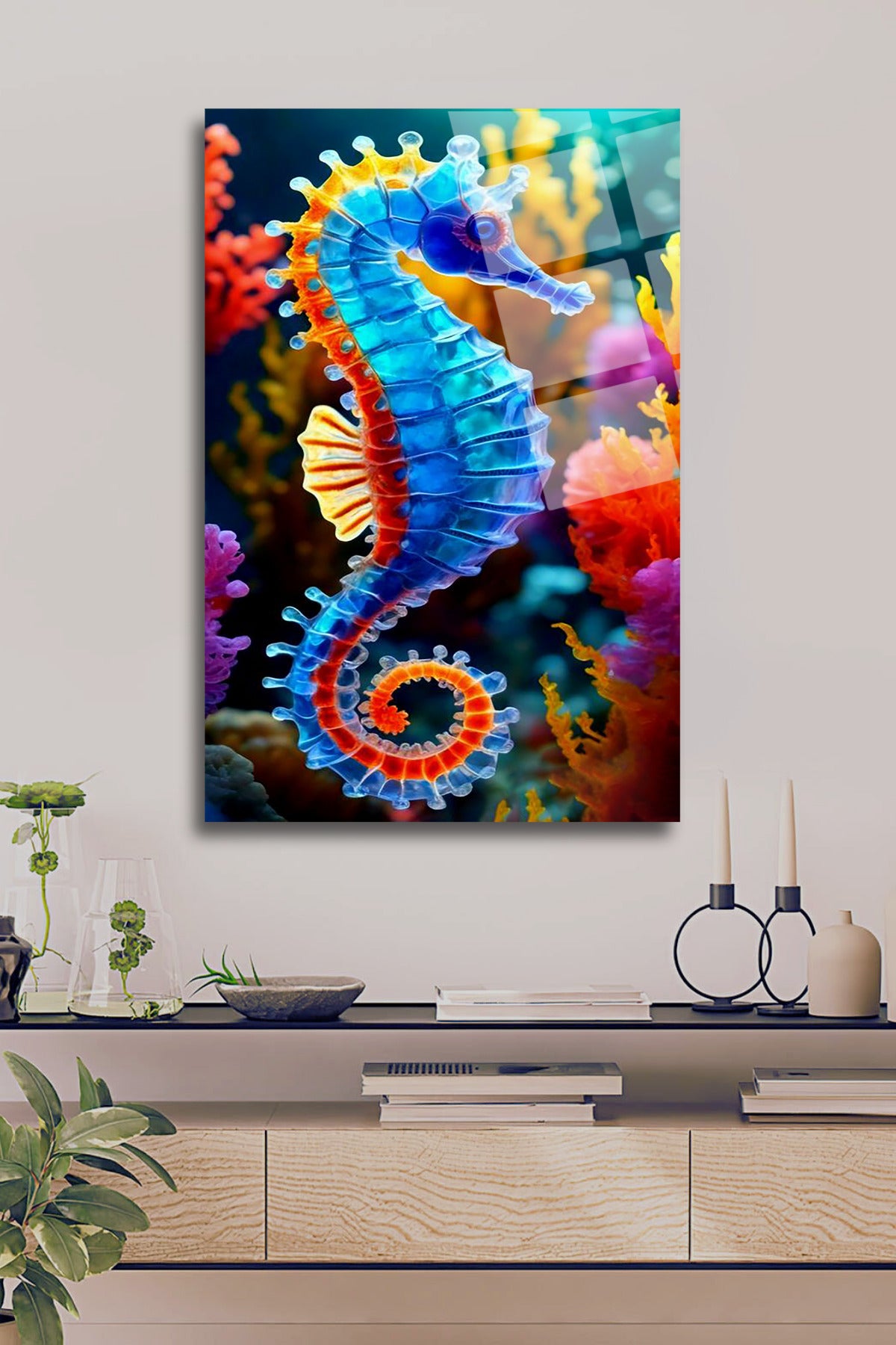 Deniz Atı Cam Tablo 117 - 30 x 45